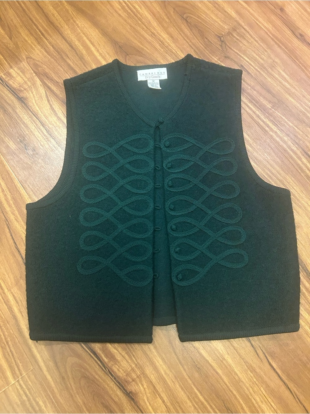 Cambridge Dry Goods Women's Hunter Green wool Vest M